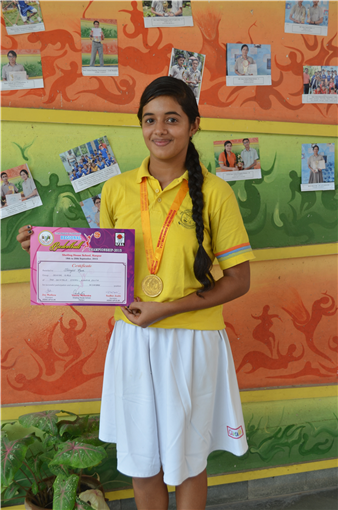 Himjot Kaur, selected for state basketball team and won silver medals at national Basket Ball tournament in Ahemdabad